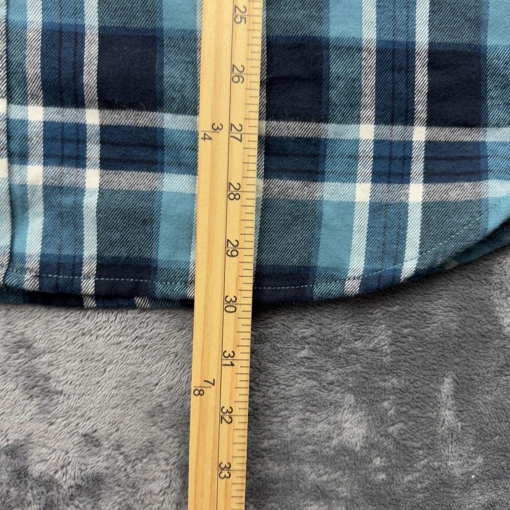 The North Face Button Down Shirt Mens XL Blue Plaid Long Sleeve Cotton NF0A5A8J - Picture 7 of 11